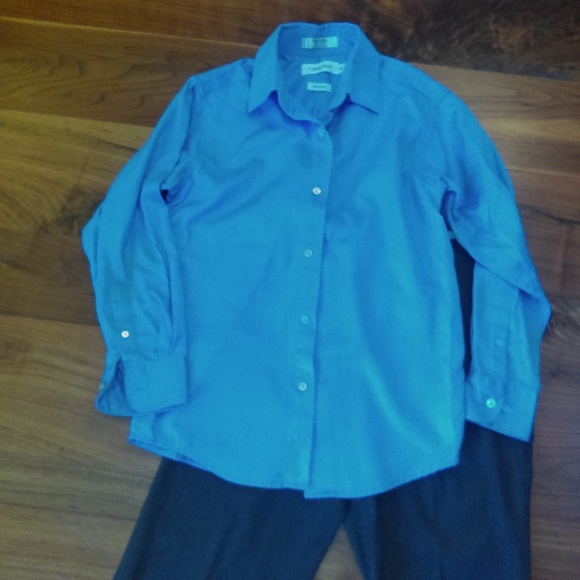 Boys Dress pants and blue oxford shirt